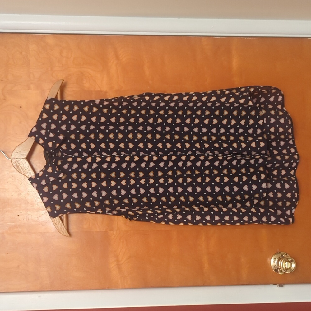 J. Crew silk heart blouse, size 12P